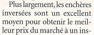 Encheres inversees Management