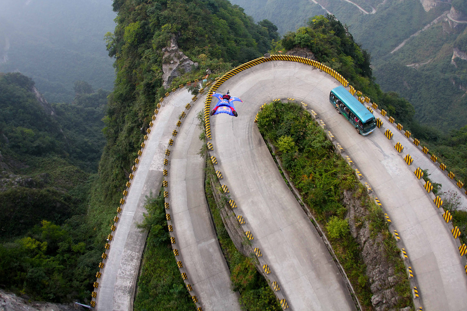 tianmen road wingsuit