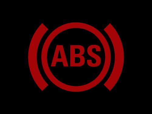 Logo de l'ABS sur l'instrumentation d'une voiture